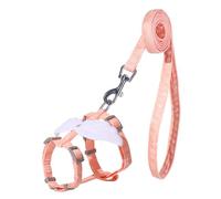 FeiYeup Harnais et laisse pour chat pour la promenade - Anti-fuite - Réglable - Anti-traction - Laisse pour chat - Aile de dessin animé