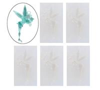 FeiYeup Heoter Lot de 5 moules de Noël en résine de silicone pour décorations de fées et pendentifs