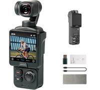Feiyu Pocket 4 Vlog Caméra avec Capteur 1/1,55" CMOS et Écran 2,64",4K60FPS | Suivi par IA, Commande Gestuelle, Ouverture F2.2, Angle de 110°, Zoom 2x, Micro Intégré, Rotation à 450°,111Go de Stockage