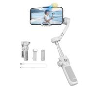 FEIYU TECH VB4 Kit Stabilisateur Smartphone avec Suivi 3 Axes,Traceur Magnétique AI 2-en-1&Lumière de Remplissage ACC.,Tige d'extension de 216mm,Charge utile de 260g,Stabilisateur pour iPhone/Android