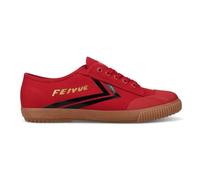 FEIYUE Fe Lo 1920 Chaussures basses en toile avec semelle en caoutchouc, Rouge vif/noir/gldmet, 13 Women/11 Men