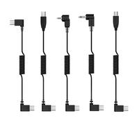 FeiyuTech Câbles d'appareil photo - 5 interfaces polyvalentes pour une compatibilité étendue,conception spiralée/sans nœuds pour plus de flexibilité,pour Contrôle de l'obturateur/enregistrement vidéo