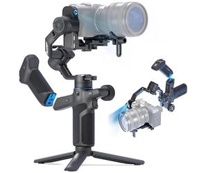 FeiyuTech SCORP Mini 3 Pro-3 Axis Stabilisateur de cardan tout en un, suivi IA 4.0 intégré, poignée détachée, charge utile de 2 kg, contrôle gestuel, port d'extension 6,35 mm, pour appareil photo et