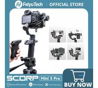 FeiyuTech SCORP Mini 3 Pro Gimbal avec poignée à distance amovible et suivi AI 4.0 pour sans miroir, caméra d'action et smartphones SCORP Mini 3 Pro