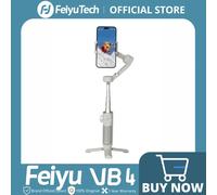 FeiyuTech VB4 Stabilisateur Gimbal pour Smartphone avec Suivi Facial, Perche à Selfie Intégrée, pour Vlogging, Compatible avec iPhone 17 Pro Max, Samsung Galaxy et Xiaomi VB4