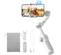 FeiyuTech Vimble 4 Kit avec tracker IA 2 en 1 et accessoire de lumière de remplissage, stabilisateur de cardan pour smartphones avec tige extensible de 21,6 cm, cardan de téléphone à 3 axes, contrôle