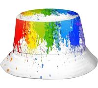 feiyuzhang Chapeau bob avec drapeau arc-en-ciel lesbienne Gay Pride pour l'été, la plage, le soleil, chapeau de pêcheur pliable pour homme et femme