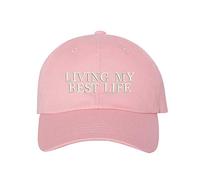 feiyuzhang Chapeau de soleil unisexe Living My Best Life Dad Hat - Casquette de baseball - Unisexe, rose, Taille unique