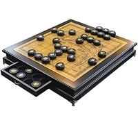 Feiyx Jeu d'échecs chinois à 2 joueurs - Jeu d'échecs chinois - Jeux de voyage avec jeu d'échecs pliable - Bois de santal violet - Table d'échecs rétro - Jetée d'échecs - Table de baie vitrée
