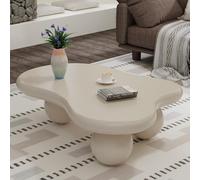 FeiZhiYanS Table Basse en Forme de Nuage, Table Basses irrégulière, Jolie Table Basse Moderne en Bois avec 3 Pieds Boule, idéale pour Une Chambre, Un Appartement, Un Salon ou Une Maison,E46