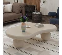 FeiZhiYanS Table Basse Moderne et Unique en Forme de Nuage irrégulier avec 3 Pieds de Support Robustes, Table Centrale Moderne et Minimaliste à Bords Ronds pour Salon, Salon, Bureau,C46in