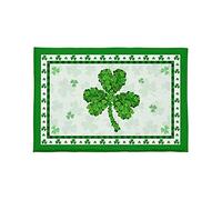 Feizikaw 1 pièces Tapis de Sol Tapis de Vacances Tapis de Porte de Bienvenue Tapis de Porte en Polyester St. Patricks Day 1 Tapis de Sol PC (Green, One Size)