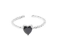 Feizikaw Anneau moderne pour anniversaire Bague d'amour de personnalité Design et délicat adapté à toutes les occasions (Black, One Size)