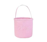 Feizikaw Bac De Rangement Tissus Rangement pour Chambre de bébé Lapin Seau de Pâques pour Nouveau-né ou Lapin à Carreaux Bleus (23x22.5cm)