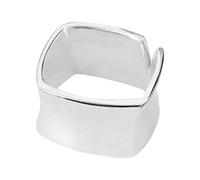 Feizikaw Bague dee Promesse Couple Bague large faite à la main, bague épaisse et ajustable, style bohème, pour le pouce, pour femmes et hommes (Silver, One Size)