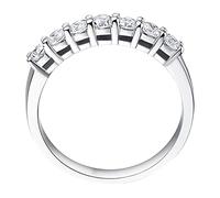 Feizikaw Bague Fantaisie Femme Bague Princesse Femme Fiançailles Bagues Zircon Personnalisées (Silver, 8)