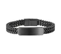 Feizikaw Bracelets Femme Argent Bracelet d'alerte et bracelet d'identification gravé personnalisé pour grands-parents, maris, pères, identification d'urgence personnalisée (Black, 23x7x0. 5cm)