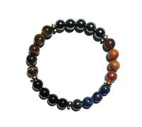 Feizikaw Bracelets Femme Argent Bracelet élégant et ajustable en perles de cristal pour une énergie positive. Bijoux faits main. (Black, One Size)