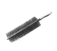 Feizikaw Brosse éventail à récurer multi-scènes - Brosse de retrait de climatiseur incurvée pour écran de fenêtre - Nettoyage de persiennes de ménage et de canapé - Gris - 9 x 48 cm