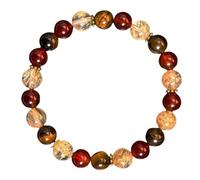 Feizikaw Cadeau Femme Bracelet de perles colorées de style bohème, bijoux de mode ethnique parfaits à associer avec d'autres bracelets ou à porter seuls pour créer une apparence. (Brown, 12x9x1cm)