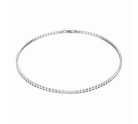 Feizikaw Collier ajustable élégant femmes modernes Collier de tennis pour femmes plaqué or/argent strass colliers du cou coupe Faux chaîne bijoux de mariage pour femmes (GD1, One Size)