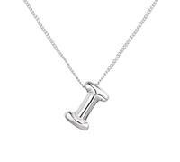 Feizikaw Collier ajustable élégant femmes modernes Collier en argent avec des mots pour les femmes à la mode avec des initiales Un cadeau pour les femmes adolescentes et (I, 1.8x1.5cm)