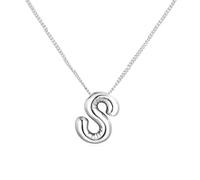 Feizikaw Collier ajustable élégant femmes modernes Collier en argent avec des mots pour les femmes à la mode avec des initiales Un cadeau pour les femmes adolescentes et (S, 1.8x1.5cm)