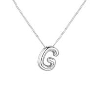 Feizikaw Collier ajustable élégant femmes modernes Collier en argent avec des mots pour les femmes à la mode avec des initiales Un cadeau pour les femmes adolescentes et (G, 1.8x1.5cm)