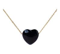 Feizikaw Collier femme quotidien élégant classique Pendentif d'amour en de cristal naturel, collier en d' en forme de cœur, chaîne de clavicule, accessoires de mode (D, One Size)