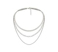 Feizikaw Collier femme quotidien sobre élégant Colliers de chaîne de boîte de chaîne de mode géométrique femme collier de chaîne d'os Punk multicouche pour les femmes (B, One Size)