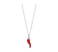 Feizikaw Collier tendance féminin élégant discret Petit pendentif en acier inoxydable conservant la couleur du poivre Accessoires de collier de bijoux en acier titane (D, One Size)