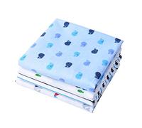 Feizikaw Douceur d'Intérieur Lot de 4 couvertures Douces et soyeuses Neutres pour Filles et garçons.