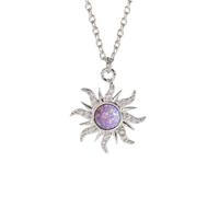 Feizikaw éLégant Collier Collier Entangled Bijoux de jeu de rôle perdu Soleil Entangled (Silver, One Size)