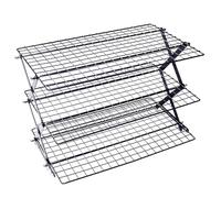 Feizikaw Étagère de rangement 2 pièces avec pieds pliables pour cuisiner, rôtir, sécher, griller (noir, 40 x 28 x 25 cm)