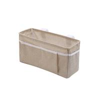 Feizikaw Étagère pour dortoir, lit, côté véhicule, sacs de rangement suspendus en lin pour bureau, articles divers, paniers (beige, taille unique)