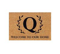 Feizikaw Funny Bienvenue Paillasson Entrée Avant Tapis 60 * 40CM Sol Inférieur Intérieur Extérieur Tapis pour Ferme Patio Décor À La Maison 26 Lettre Tapis De Sol (Q, One Size)