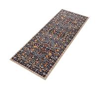 Feizikaw Paillasson Attrape-Poussière Tapis de Bain Long Noir, Amusant, Lavable, antidérapant, Style bohème, Doux, à Poils Longs, Motif Floral et Oiseau, pour la Douche