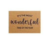 Feizikaw Shaggy Tapis Paillasson de Noël Amusant Une façon d'accueillir Les invités des fêtes Paillasson Bonhomme de Neige C'est Le Le Plus Merveilleux l'année