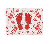 Feizikaw Tapis D'éveil Tapis de Sol antidérapant et Absorbant avec imprimé éclaboussures de Sang pour Halloween, idéal pour l'intérieur, l'extérieur, la Maison, l'entrée ou Les fêtes