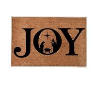 Feizikaw Tapis Intérieur Et Extérieur Noël Joy Tapis Rouge et Vert Joyeux Noël Paillasson Chambre Paillasson Bienvenue à la Maison Bienvenue Drôle Nouvelle Maison de Porte