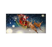 Feizikaw Weihnachtsdeko innen Tapisserie de porte de garage extérieure de Noël Tissu de décoration de fête de vacances Tissu de fond assorti Taille G Taille unique