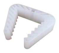 FeJu Lot de 4 pinces fenêtre en blanc - 70 x 90 mm - Pince de fenêtre en plastique - Support d'ouverture - Protection anti-basculement