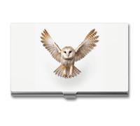 FekiLoot A Barn Owl Porte-cartes de visite unisexe coloré magnétique pour cartes de visite de voyage pour les professionnels du bureau