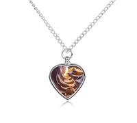 FekiLoot Antelope Canyon - Collier personnalisé pour cendres d'animaux domestiques - Urne funéraire - Souvenir - Pendentif en forme de cœur - Cadeau pour perte de chien
