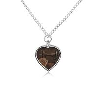 FekiLoot Bijoux de crémation en forme de rose et de machine à coudre pour animal de compagnie, collier personnalisé pour homme, collier urne personnalisé pour les cendres, collier urne en forme de
