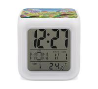 FekiLoot Candy Réveil numérique avec 7 couleurs changeantes - Affichage LED - Décoration de chambre - Petite horloge numérique de chevet