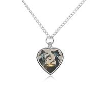 FekiLoot Collier personnalisé pour cendres de sorcière et chaudron - Urne d'animal domestique - Souvenir commémoratif - Pendentif en forme de cœur - Cadeau pour perte de chien