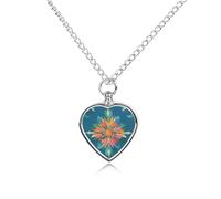FekiLoot Collier urne chardon écossais pour cendres en forme de cœur - Bijou commémoratif - Médaillon souvenir - Bijou souvenir pour homme et femme - Pour conserver les cendres de vos proches