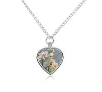 FekiLoot Collier urne colorée en forme de cœur pour cendres - Bijou de crémation personnalisé pour animal domestique - Pendentif urne souvenir pour les amoureux des animaux de compagnie et cadeaux