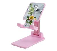 FekiLoot Double support pliable pour téléphone portable, branches de fleurs sur la croix, support de téléphone de bureau pliable réglable compatible avec tous les téléphones de 4 à 13 pouces